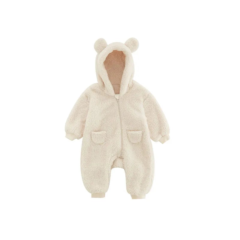 Spring Baby Romper Warm Fleece Jumpsuits for Baby Autumn Long Sleeve Infant Rompers Newborn Boy Girl Homewear Pajamas