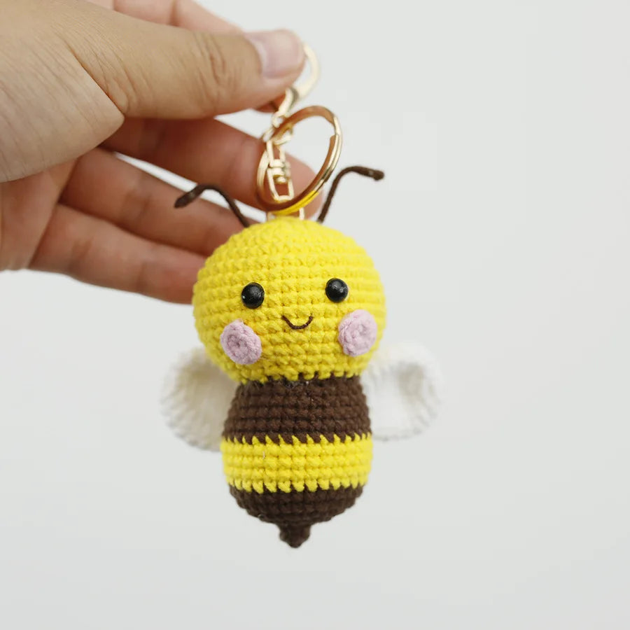 Funny Sheep Crochet Keychain Cute Animal Bag Charm
