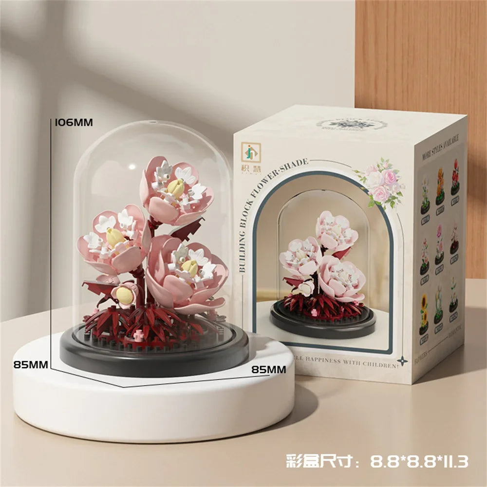 Eternal Flower Bouquet Bonsai Micro Building Blocks Set