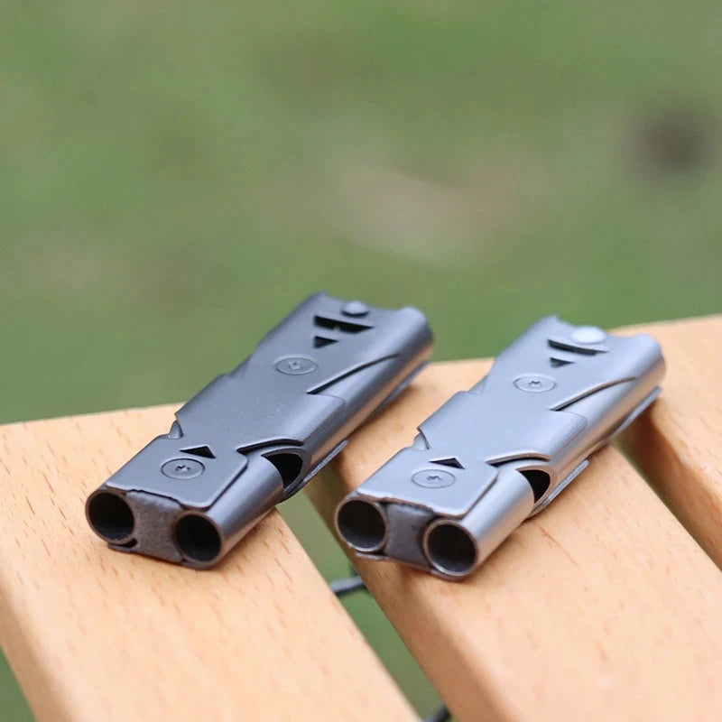 150dB Double Tube High Decibel Survival Whistle Outdoor Emergency Rescue Tool