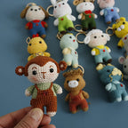 Cute Puppy Crochet Keychain Handmade Dog Bag Charm