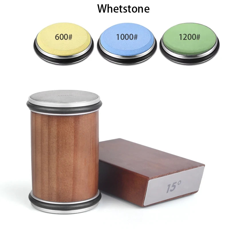Rolling Knife Sharpener Kit – Magnetic Diamond Sharpening Stone with 15° & 20° Angle Guide