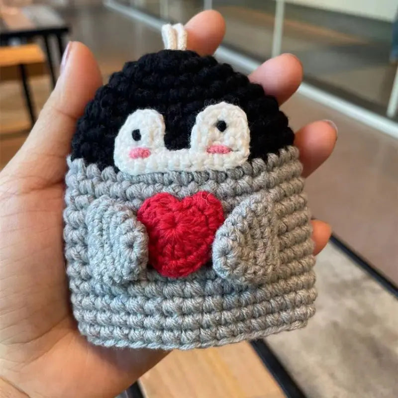 Cartoon Dog Key Case Handwoven Key Organizer Pouch