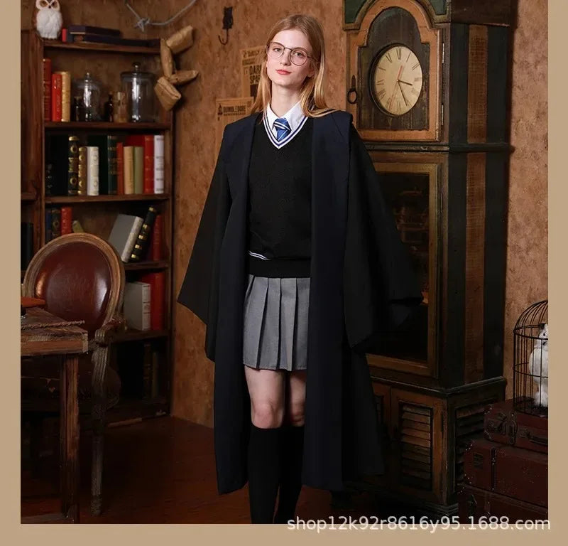 S-XXL Adult Harries Cosplay Magic Cape Cloak Robe Potters Hermione Gryffindor Holiday Halloween College Costume Accessories Gift