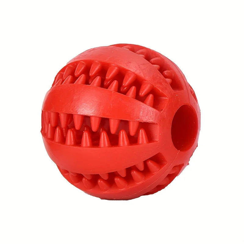Treat Dispensing Rubber Dog Ball for Interactive Chew and Slow Feeding
