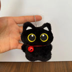 Assorted Black Cat Plush Keychain Cute Bag Charm