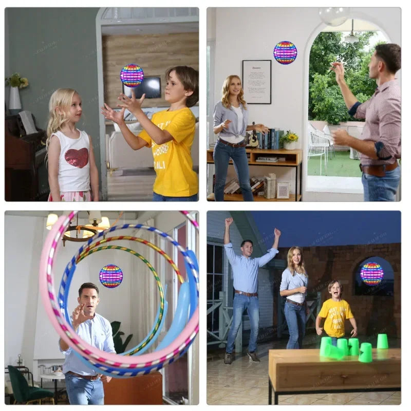 LED Flying Boomerang Ball Hand Controlled Spinner Toy for Kids