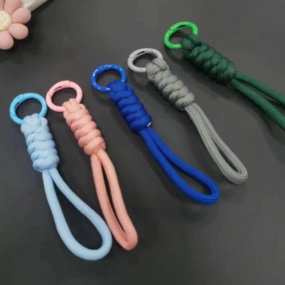 Paracord Braided Keychain Wrist Lanyard for Outdoor Everyday Carry