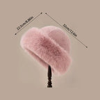 Plush Warm Fur Fluffy Beanie Hat for Winter Outdoor Comfort