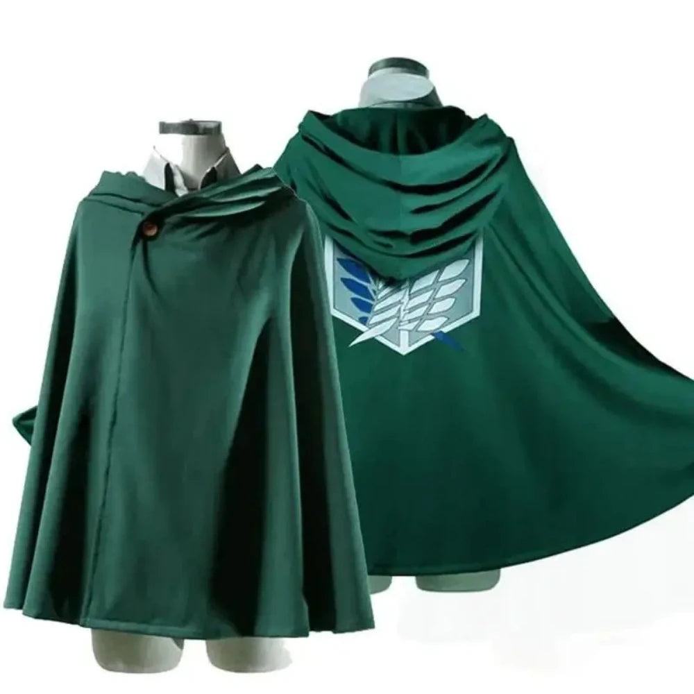 New Anime Attack Cloak Shingeki No Kyojin Scouting Legion Cosplay Costume Cos Green Cape Mens Clothes Cosplay Costume Women