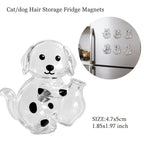Transparent Dog Hair Storage Container Adorable Pet Keepsake Capsule Pendant With Key Ring for Pet Lovers DIY Memorial Keychain