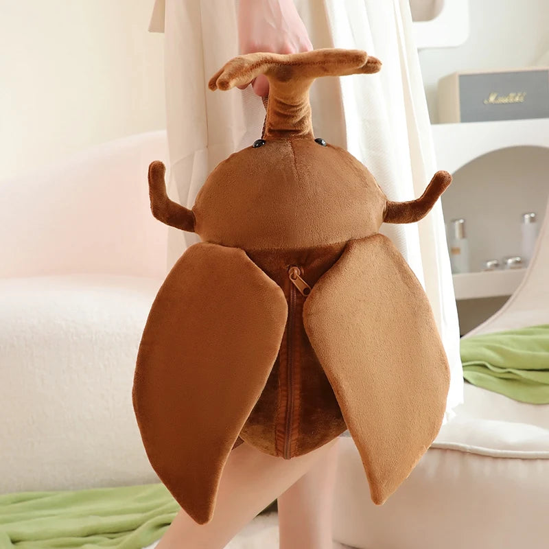 45CM Cartoon Cicada Beetle Plush Backpack Soft Stuffed Toy