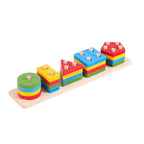 Montessori Wooden Color & Shape Matching Building Blocks