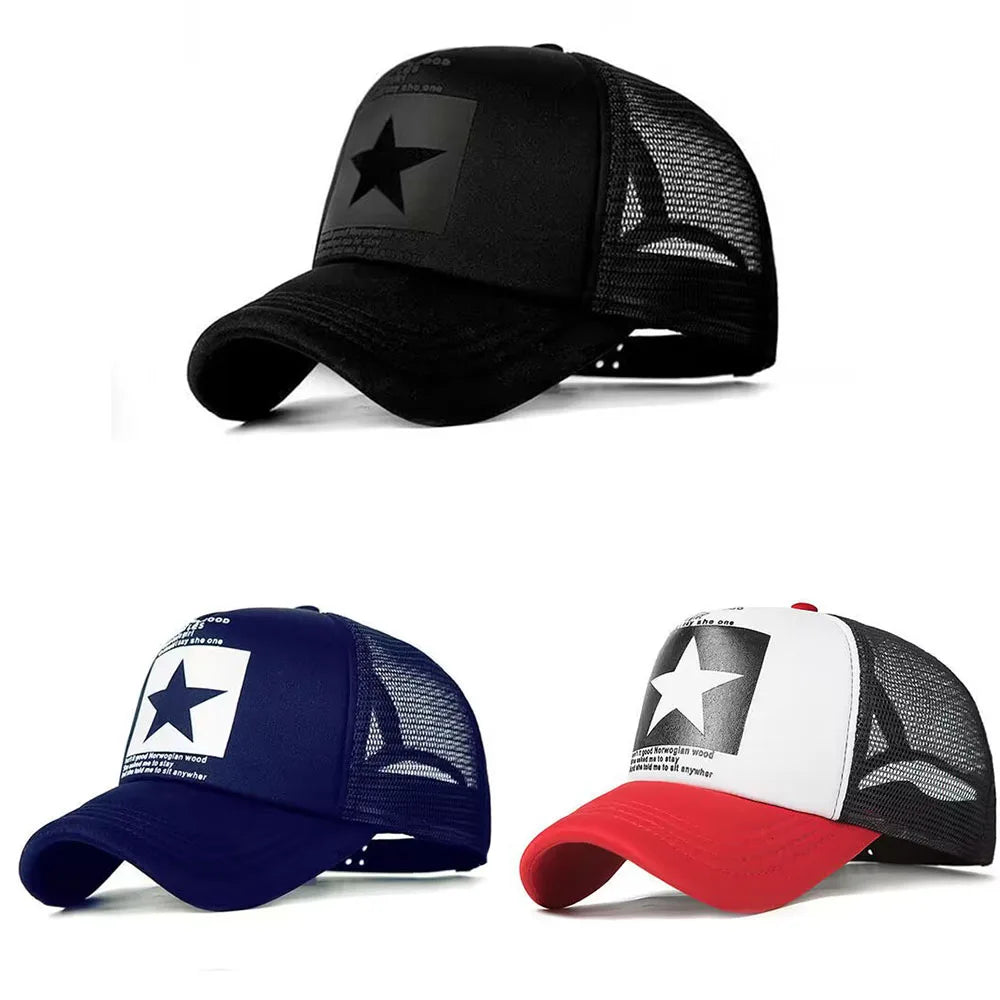Fashion Mesh Snapback Baseball Cap for Casual Outdoor Comfort