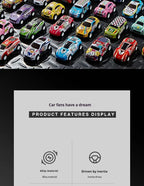 Mini Alloy Diecast Car Set – Pull Back Racing Toy Cars with Storage Box