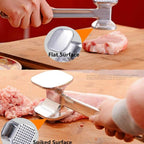 Heavy-Duty Zinc Alloy Meat Tenderizer Hammer – Steak, Chicken & Pork Meat Mallet