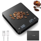 Electronic Coffee Scale with Timer and Silicone Pad USB Rechargeable