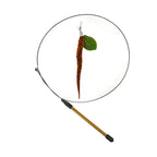 Peacock Bird Cat Teaser Wand for Interactive Hunting and Play