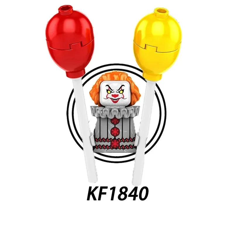 Blind box TP1040 WM6205 KF6173 KF6175 Killer Klowns Mini Figure Classic Horror Thriller Movie Building Block Model Doll Toy Gift