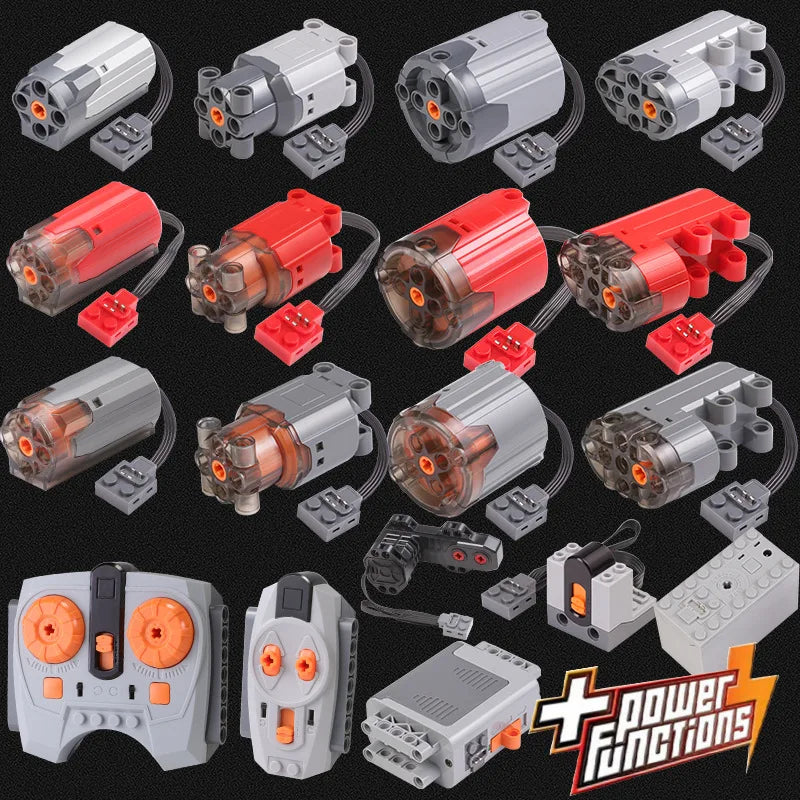 Building Blocks RC Motor Power Functions Kit with Remote Control