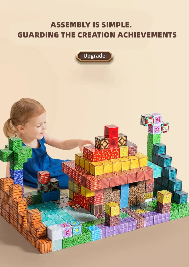 Magnetic Building Blocks Storage Box STEM Construction Toy Set