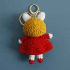 Cute Mushroom Rabbit Crochet Keychain Bunny Bag Charm