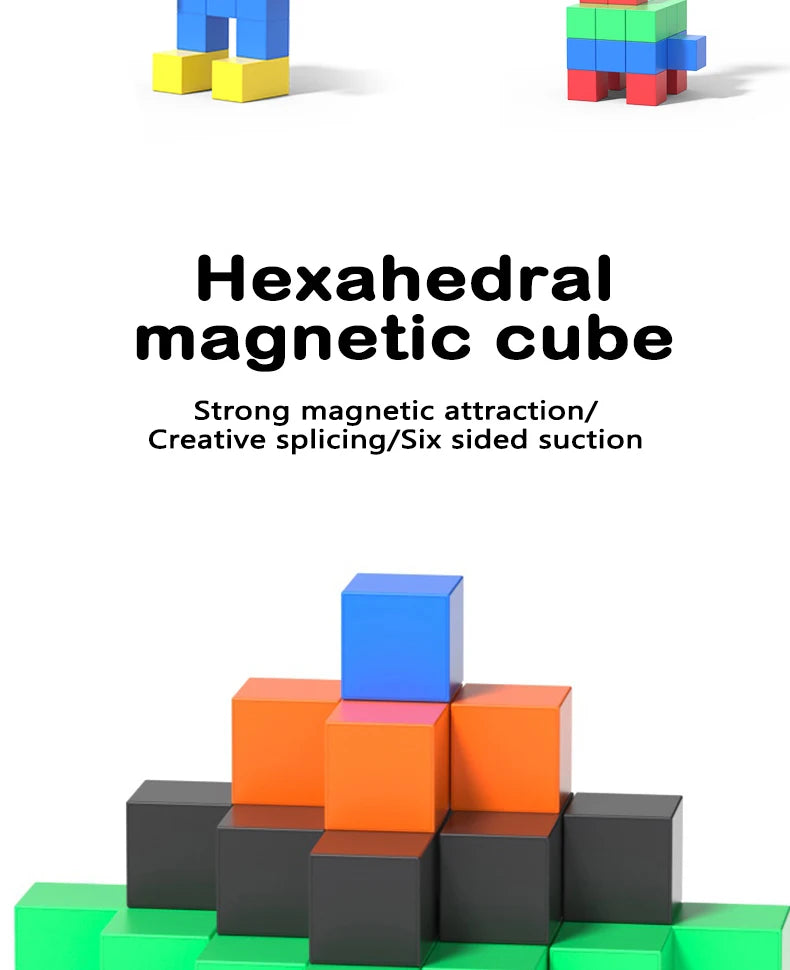 Magnetic Cubes Building Blocks STEM Learning Toy for Kids