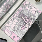 Anime Cute Angel Girls Mouse Pad Laptop Gaming Extended Desk Mat PC Kawaii Gamer Cabinet Mousepad XXL Keyboard Rug Pink Carpet