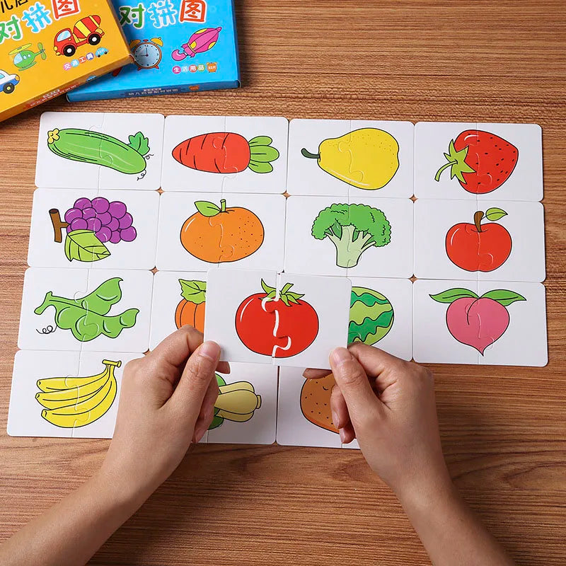 Toddler Matching Card Game 32PCS – Educational Puzzle Toy
