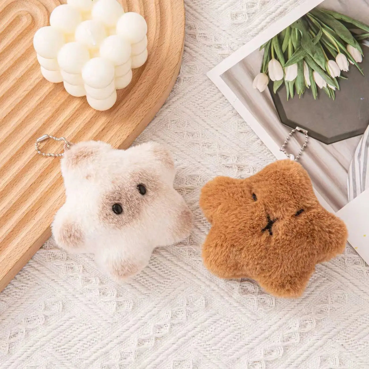 Cartoon Capybara Plush Keychain Cute Kawaii Bag Charm