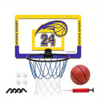 Wall Mounted Foldable Kids Basketball Hoop Set with Ball