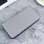 Men Canvas Long Wallet Large Capacity Multiple Card Slots Zipper Purse Business Handbag Card Holder Coin Bag