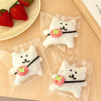 Cute Cartoon Puppy Plush Keychain Bag Charm