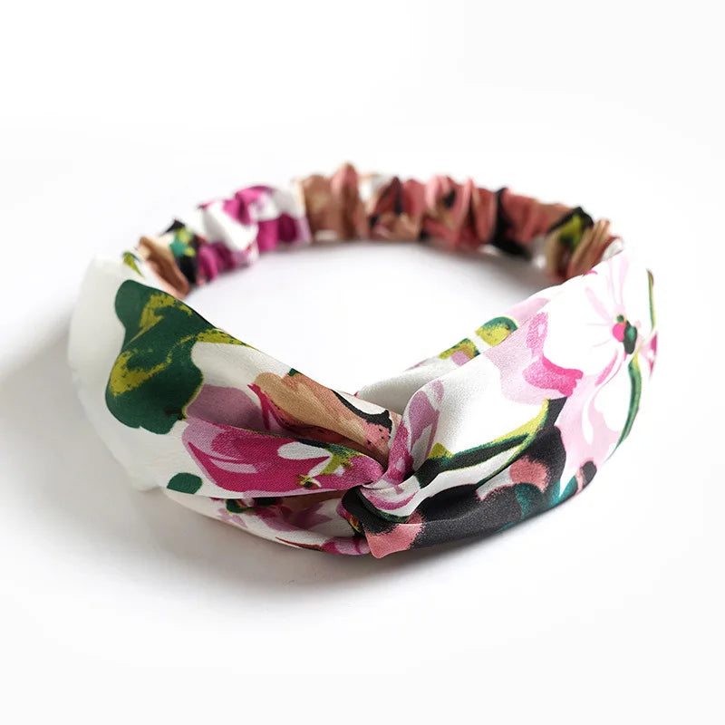 Boho Cross Knot Elastic Headband for Women