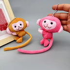 Long Tailed Monkey Plush Keychain Cute Bag Charm