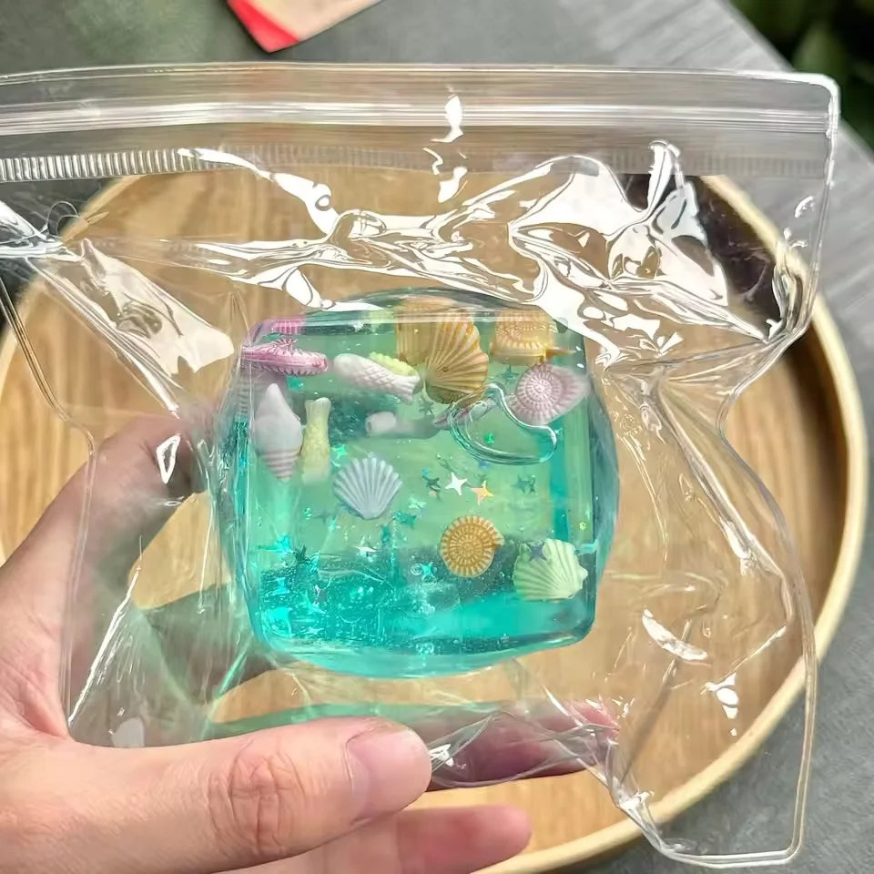 Adults Squishy Ocean Blocks Stress Balls Autism Sensory Toys Stress Anxiety Relief Fidget Toys Maltose Water Ball Gifts Bulk