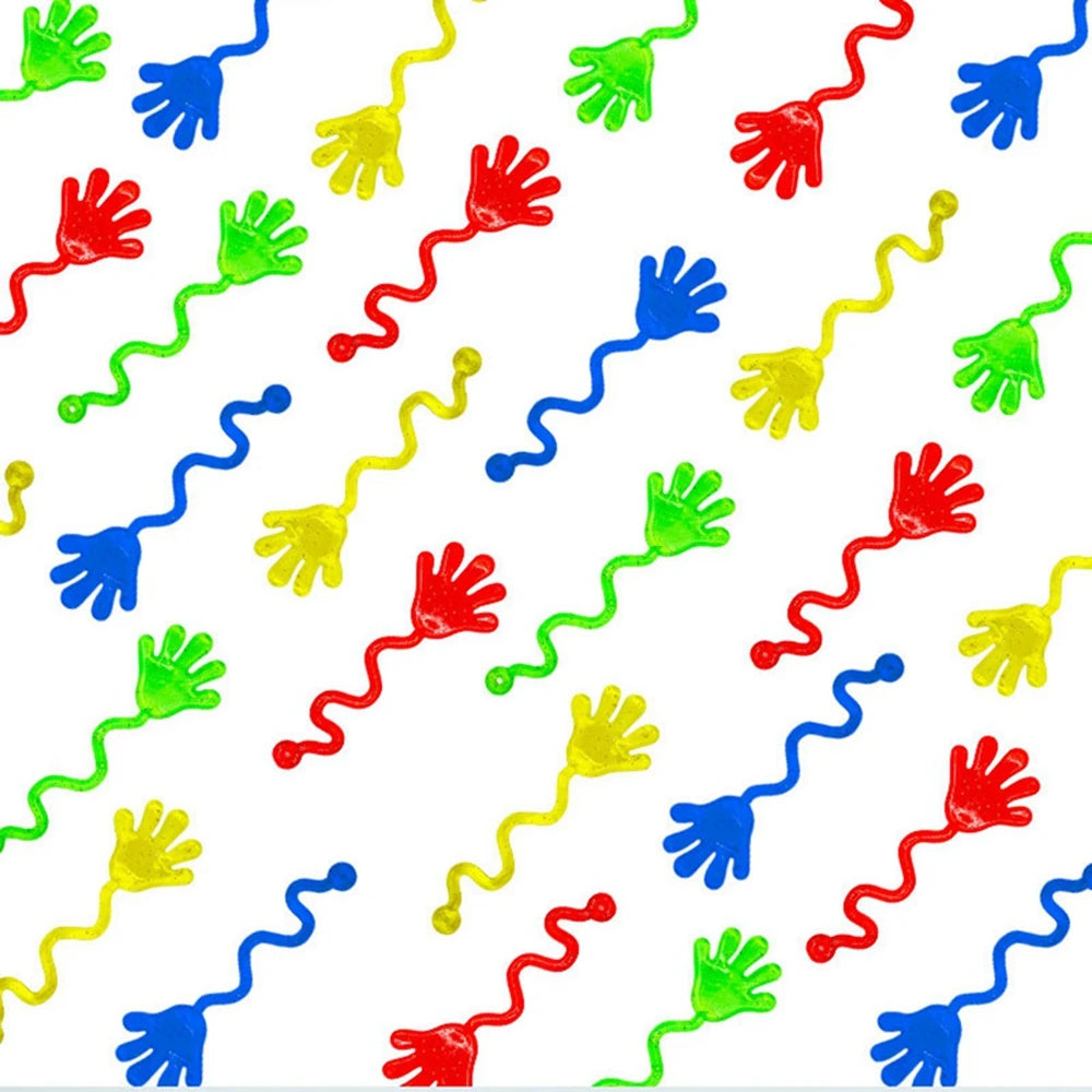 Glitter Sticky Hands Toy Set – Stretchy Sensory Party Favors