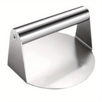 Heavy Duty Stainless Steel Smash Burger Press – BBQ Patty Smasher & Meat Press Tool - 10cm