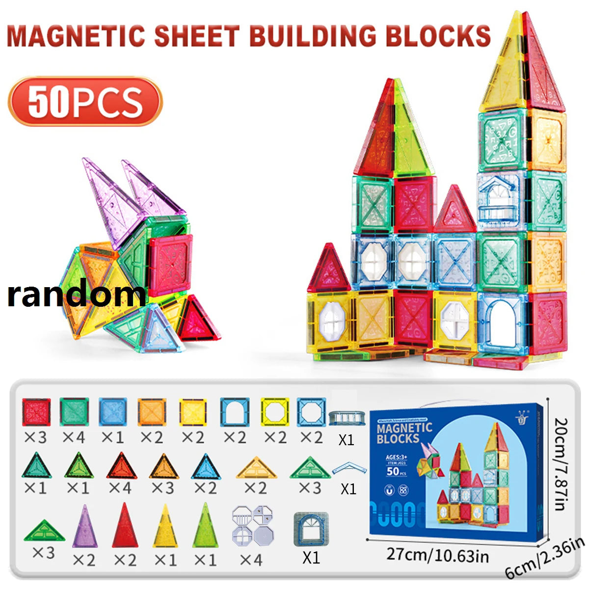 Magnetic Tiles STEM Building Blocks Educational Toy for Kids