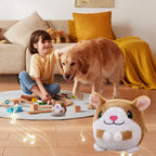 Plush Automatic Bouncing Toys Bite Resistant Funny Interactive Squeaky Toys Talking Self-Moving for Small Medium Dogs