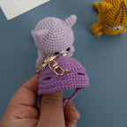 Exquisite Kitten Crochet Keychain Cute Cat Bag Charm