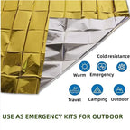 Emergency Thermal Survival Poncho Blanket for Camping & First Aid