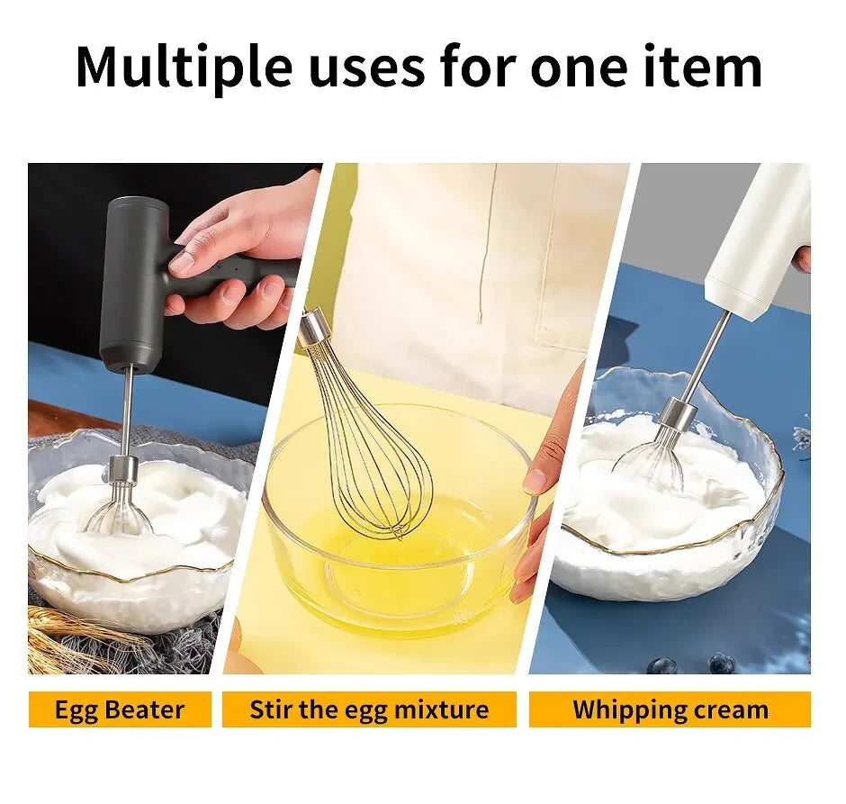 Wireless Electric Food Mixer with 3-Speed Portable Hand Mixer