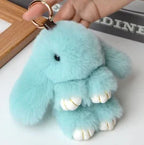 Soft Rabbit Fur Keychain Bag Charm for Women Handbag Accessory