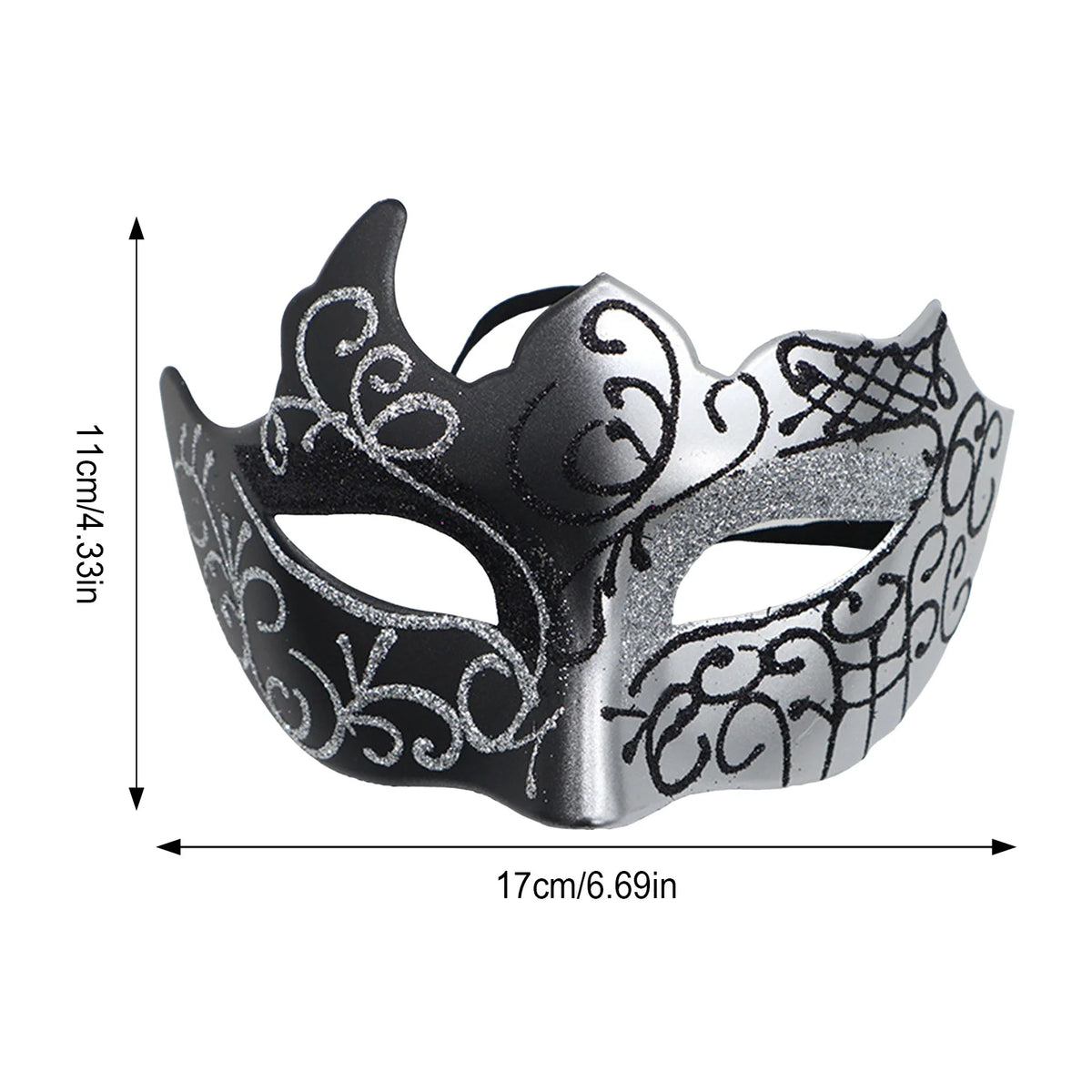 Men's Masquerade Mask -Elastic Straps Creative Cosplay Mask Suitable for Carnival Bar Parties