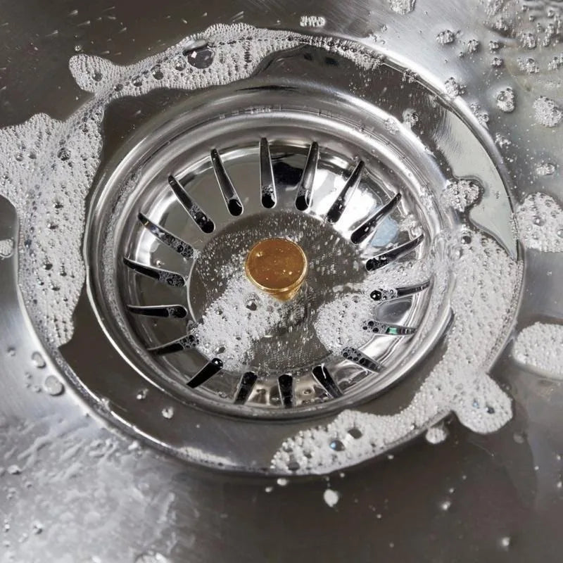 2PCS Kitchen Sink Strainer Stopper – Reusable Drain Filter & Waste Plug Set