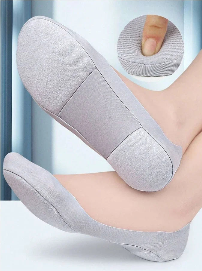 Women's Boat Socks for Plantar Fasciitis | Shock-Absorbing Insoles, Invisible Non-Slip Foot Pads for Comfortable Support