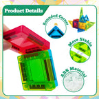 Mini Magnetic Tiles Travel Building Set with Metal Storage Box