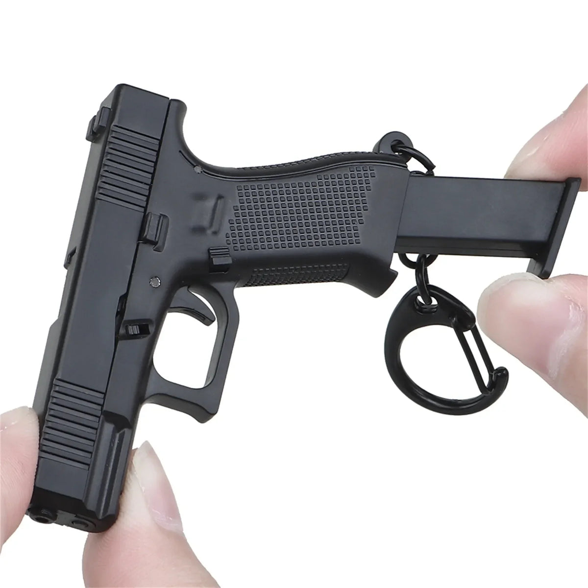 Tactical Pistol Shape Keychain Detachable Car Keyring Accessory