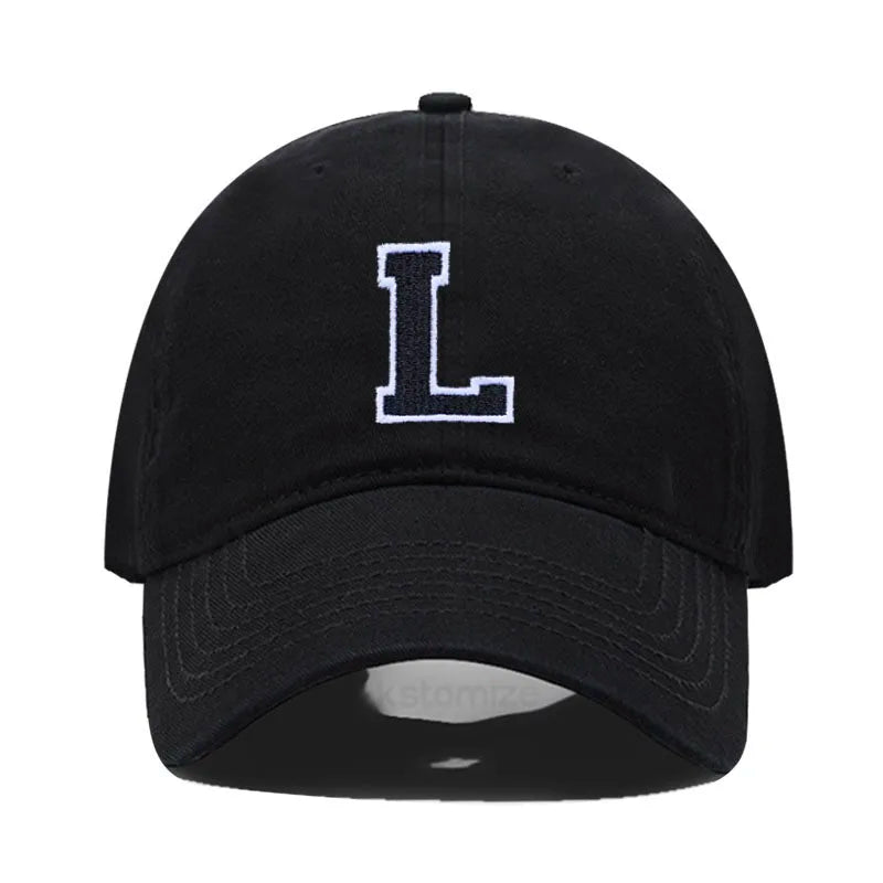 Initial Letter Embroidery Baseball Cap for Casual Sport Style